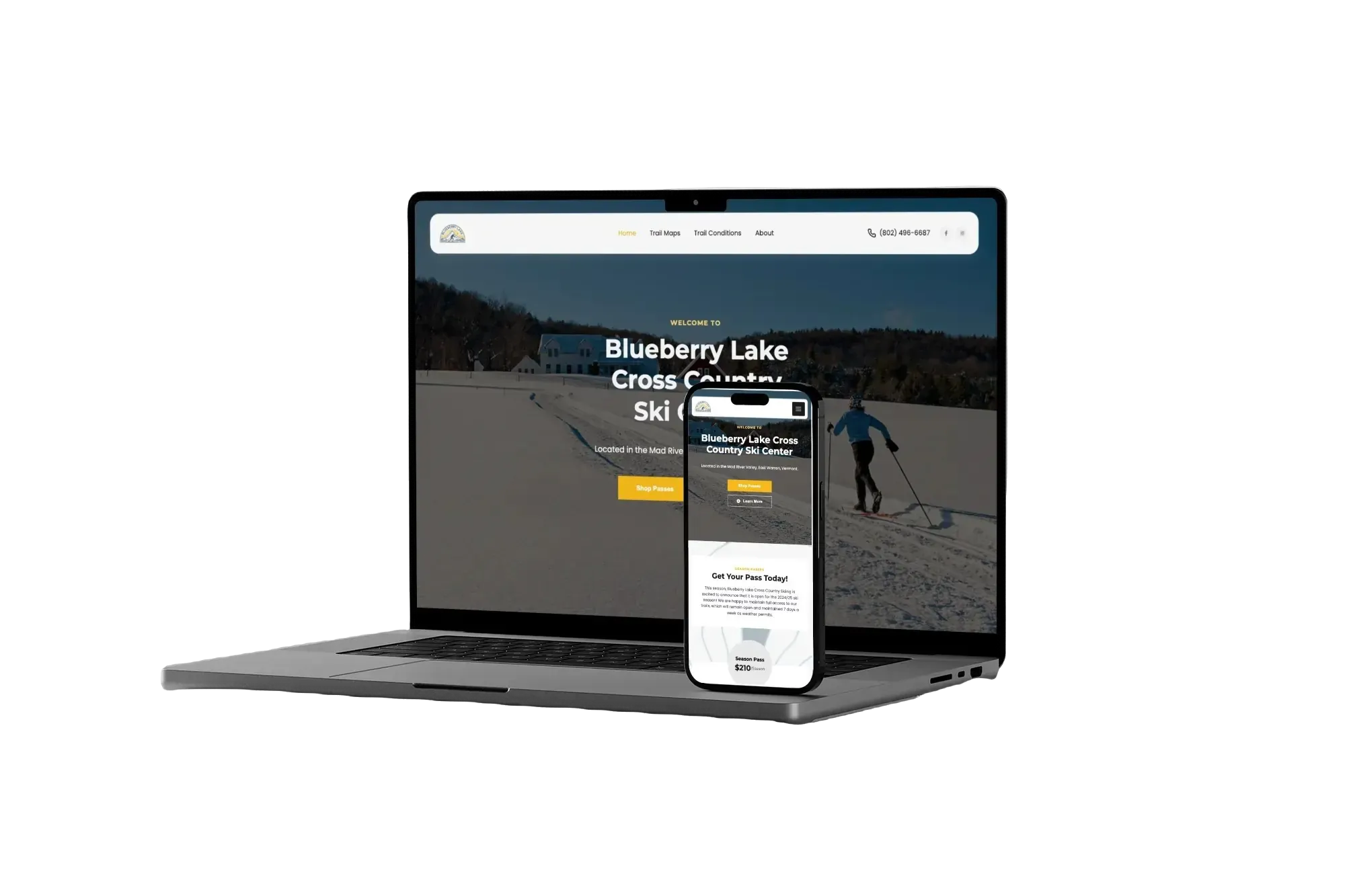 Blueberry Lake Cross Country website preview