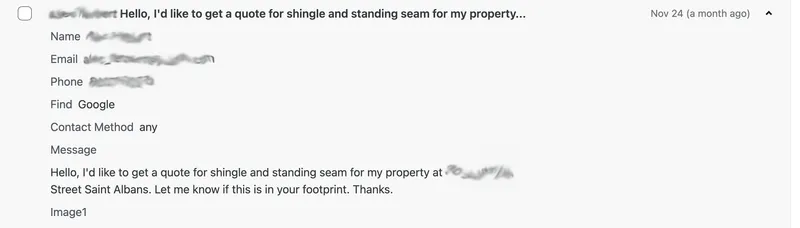 Website project example