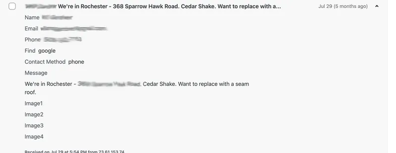 Website project example