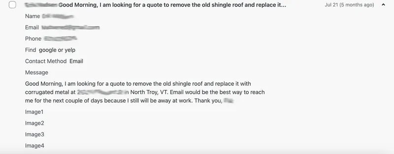 Website project example