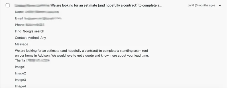 Website project example