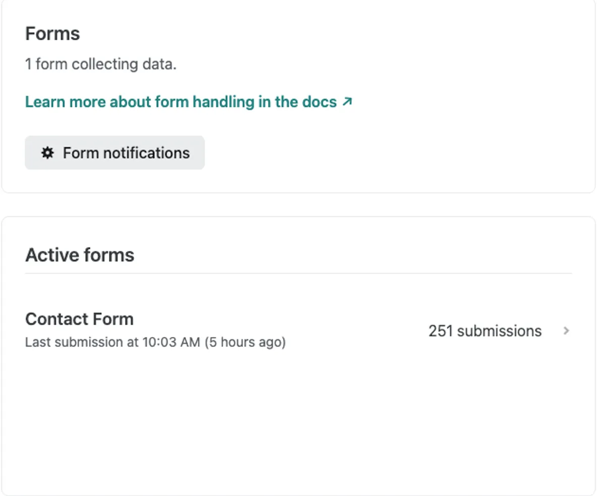 Dashboard of verified form submissions from organic search for a Vermont business