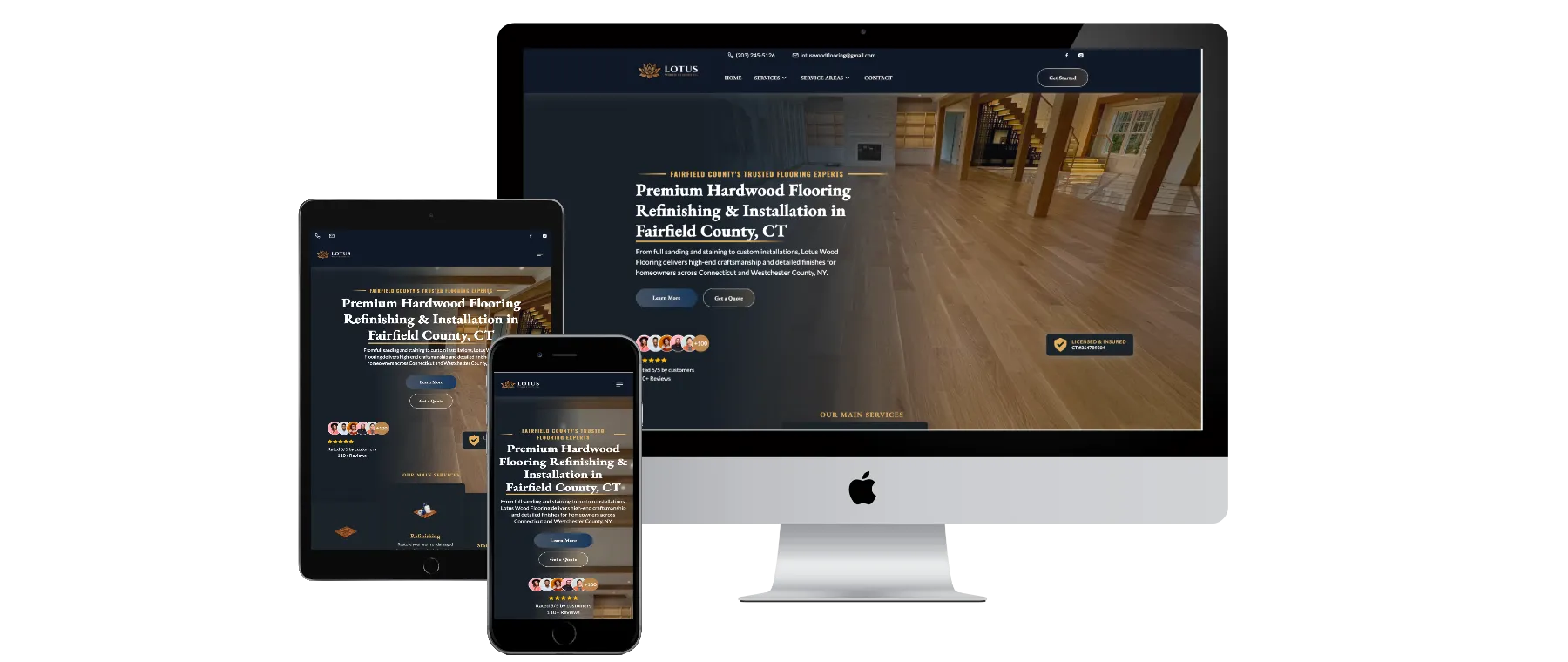 Lotus Wood Flooring website preview