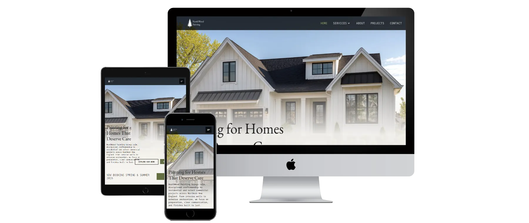 NorthWood Painting Company website preview