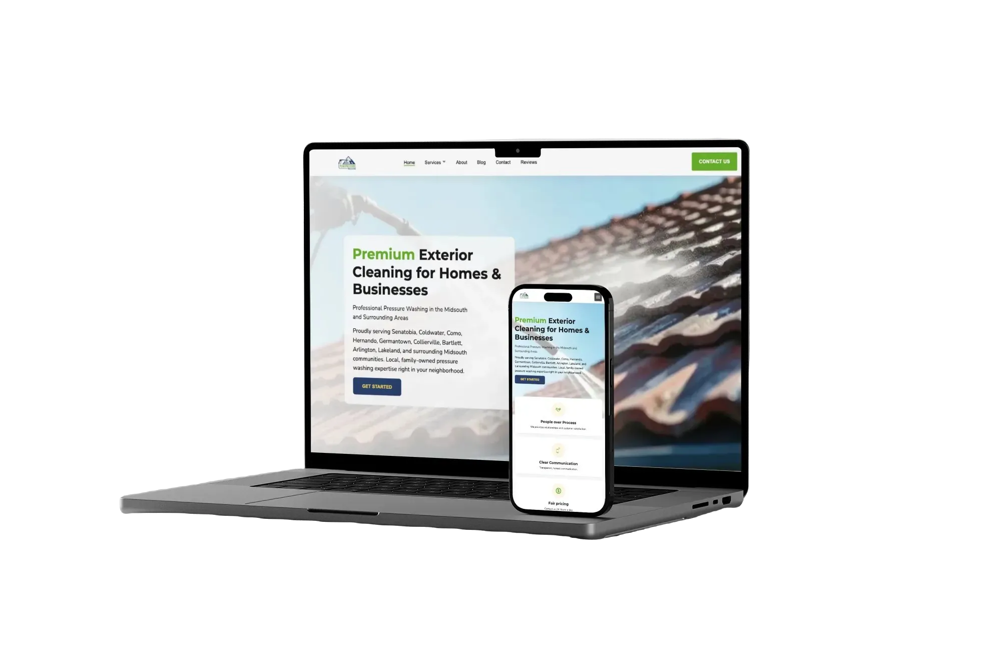 Peak Pressure Wash website preview